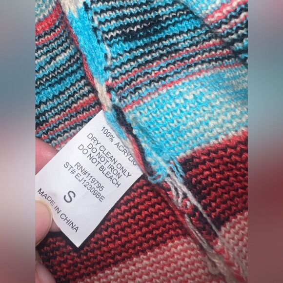 Anthropologie Moon Collection Western Boho Cardigan Geometric print size S GUC - Picture 9 of 10